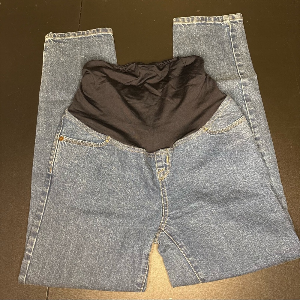 Isabel Maternity by Ingrid & Isabel Blue Jeans with Black Waistband